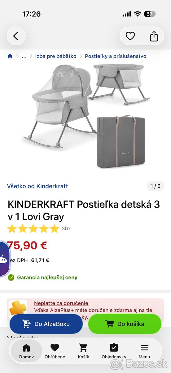 Detská postielka - kolíska - 2