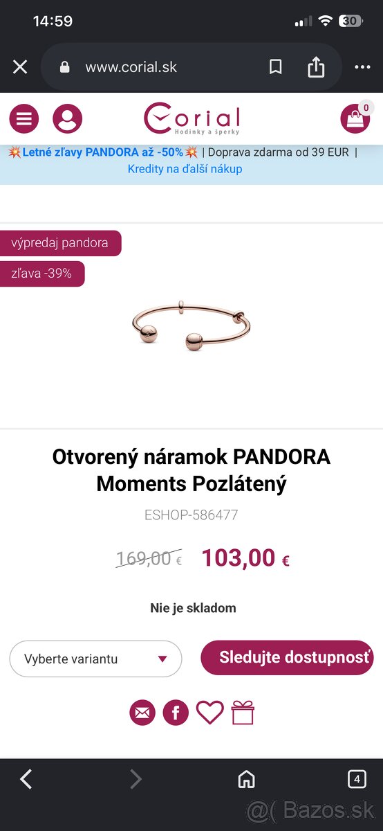 Pandora Rose Gold naramok - 2