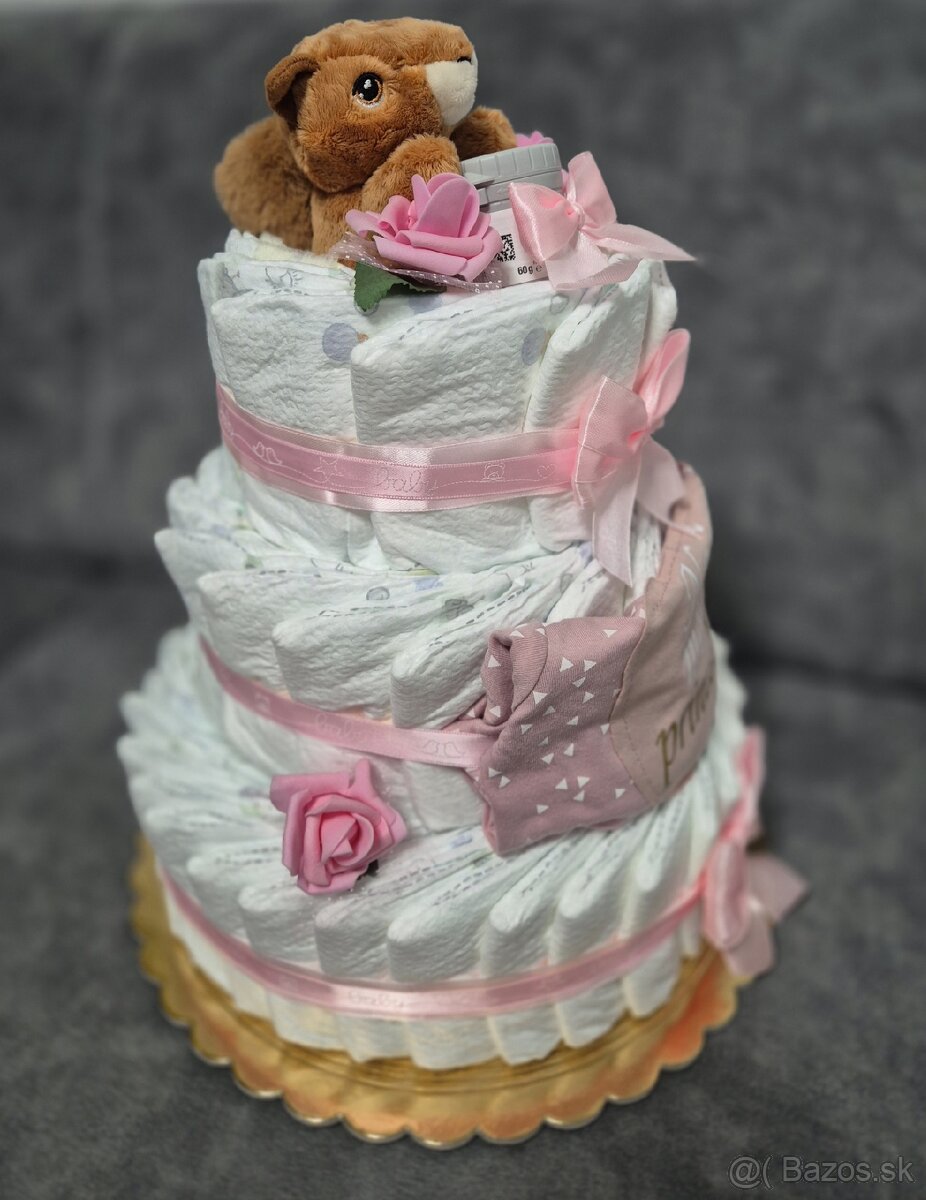 Plienková torta 3 poschodia - 2