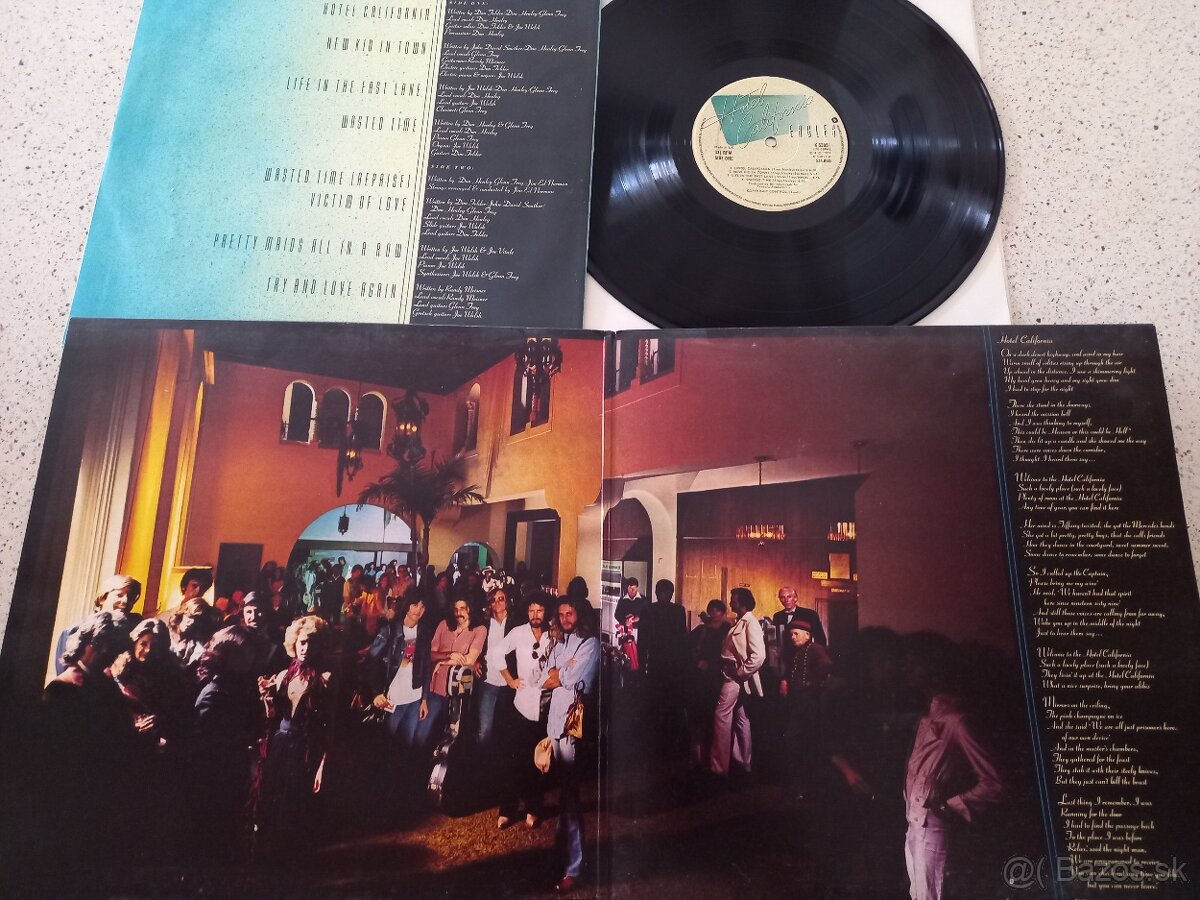 EAGLES “Hotel California”/Asylum 1976/rozkl. ob+orig. vnut. - 2