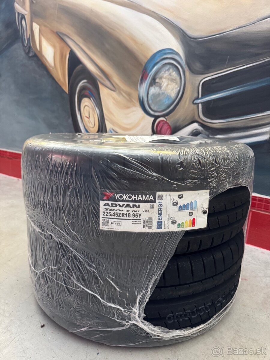 Dve nové letné gumy YOKOHAMA 225/45ZR18 95Y - 2