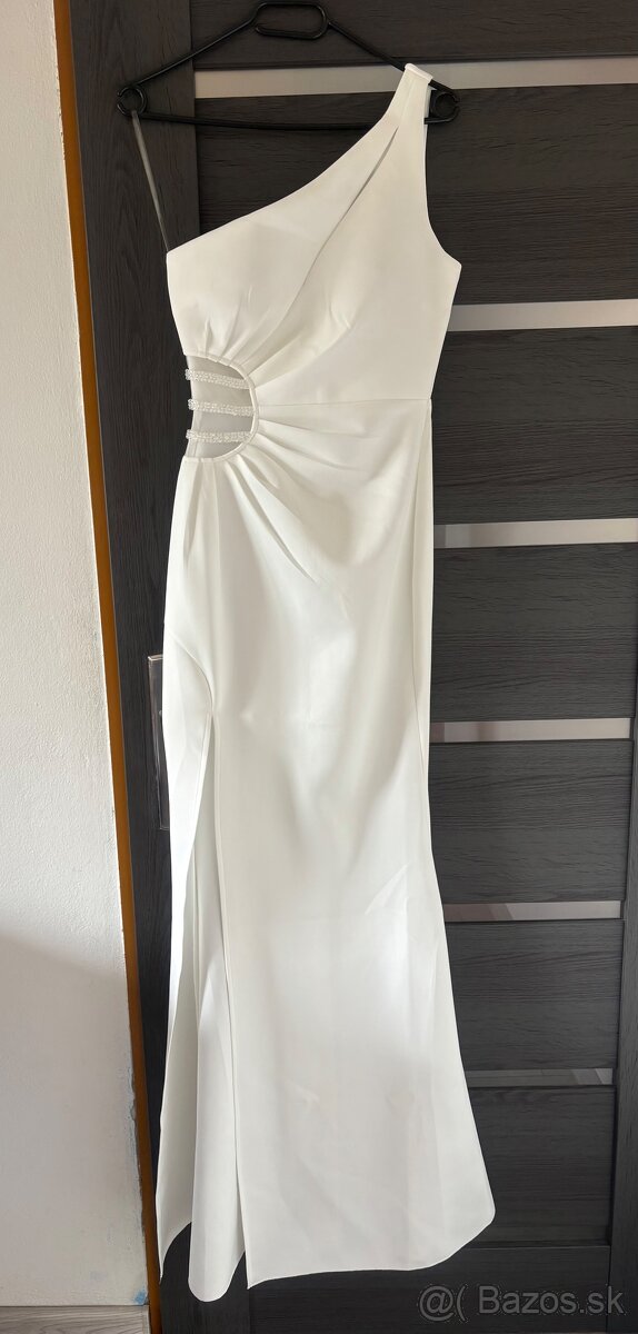 Biele priliehavé šaty 36/S - 2