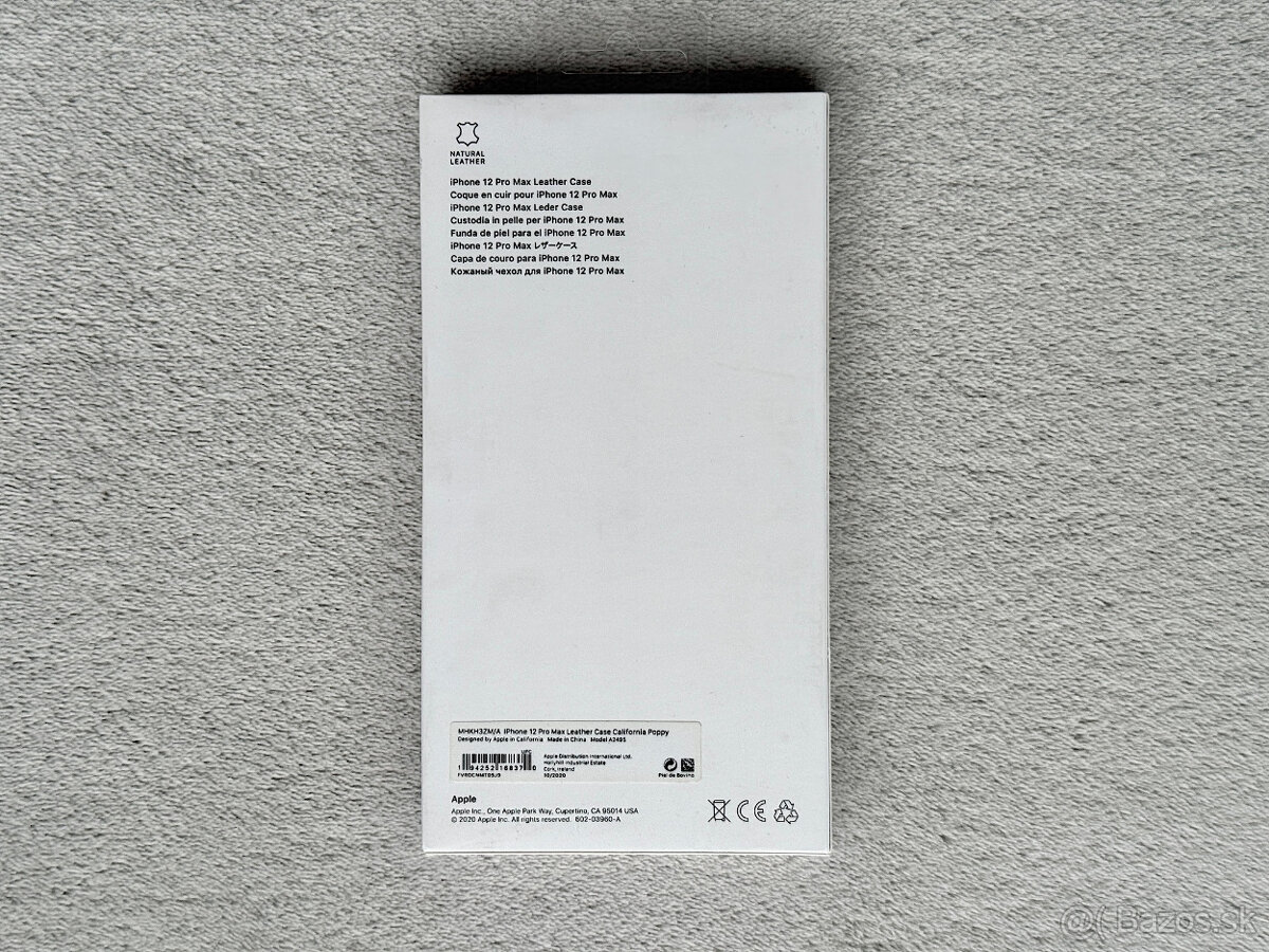 Originál Apple iPhone 12 Pro Max kožený kryt - oranžový - 2