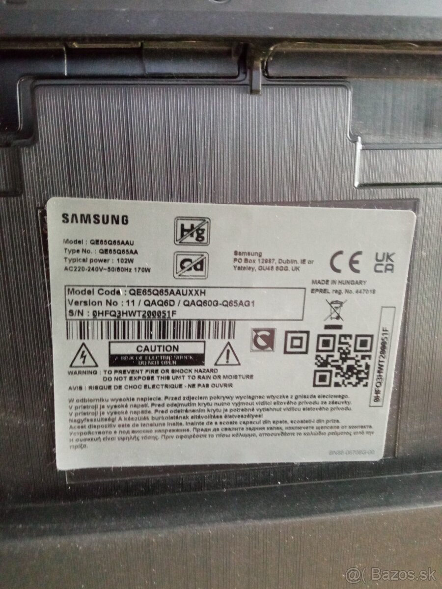 Predám TV Samsung QE65Q65AAUXXH - 2