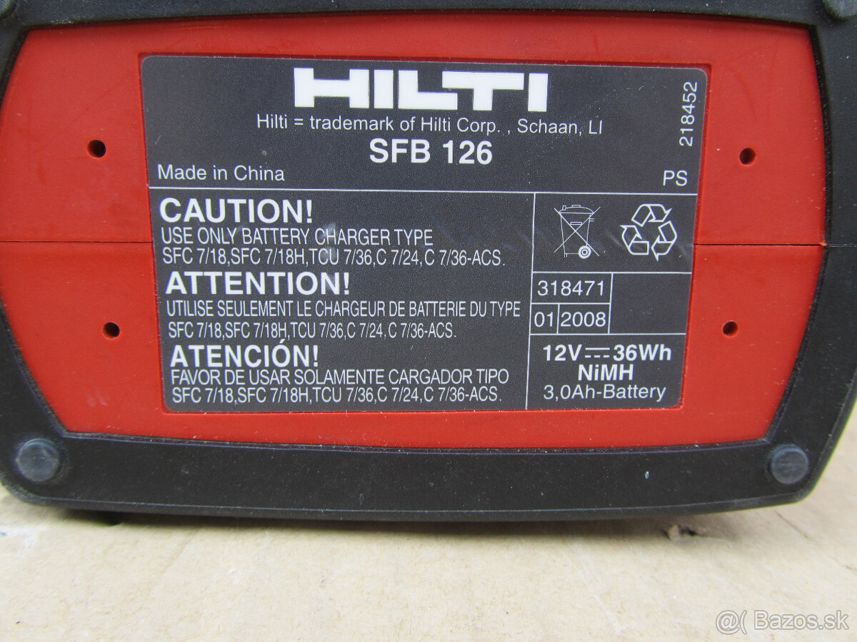 Baterky Hilti - slabé, na prečlánkovanie - 2