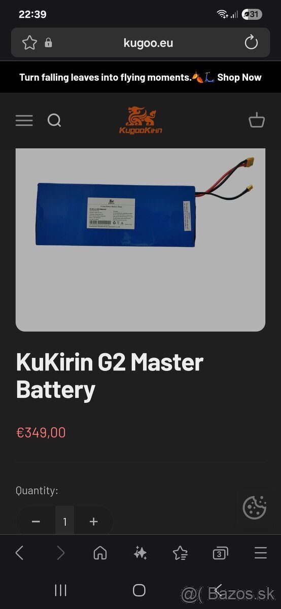 Nova batéria pre KuKirin Kugoo G2 master - 2