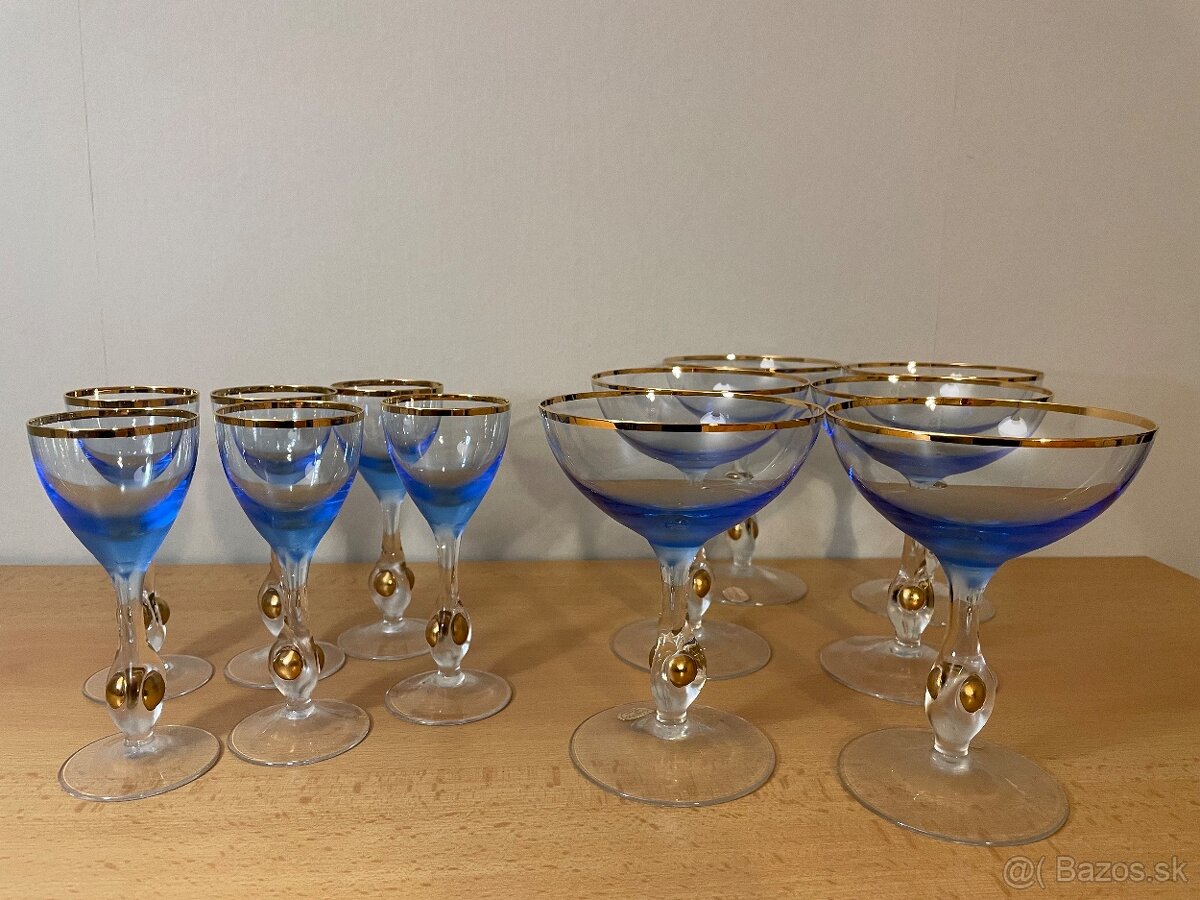 Poháre Zlatá Zuzana modré - 2