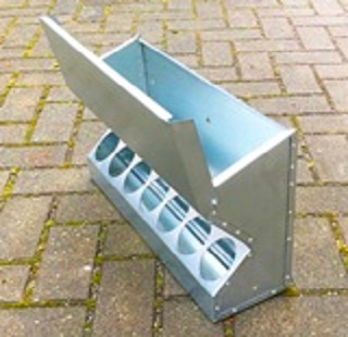 Zavesne na stenu krmitko 10-lit pre hydinu sliepky brojlere - 2