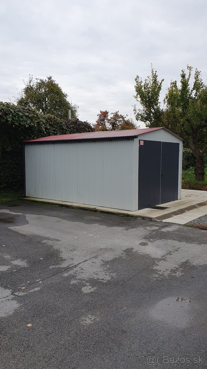 Plechová garáž 5,5x3,5 - 2
