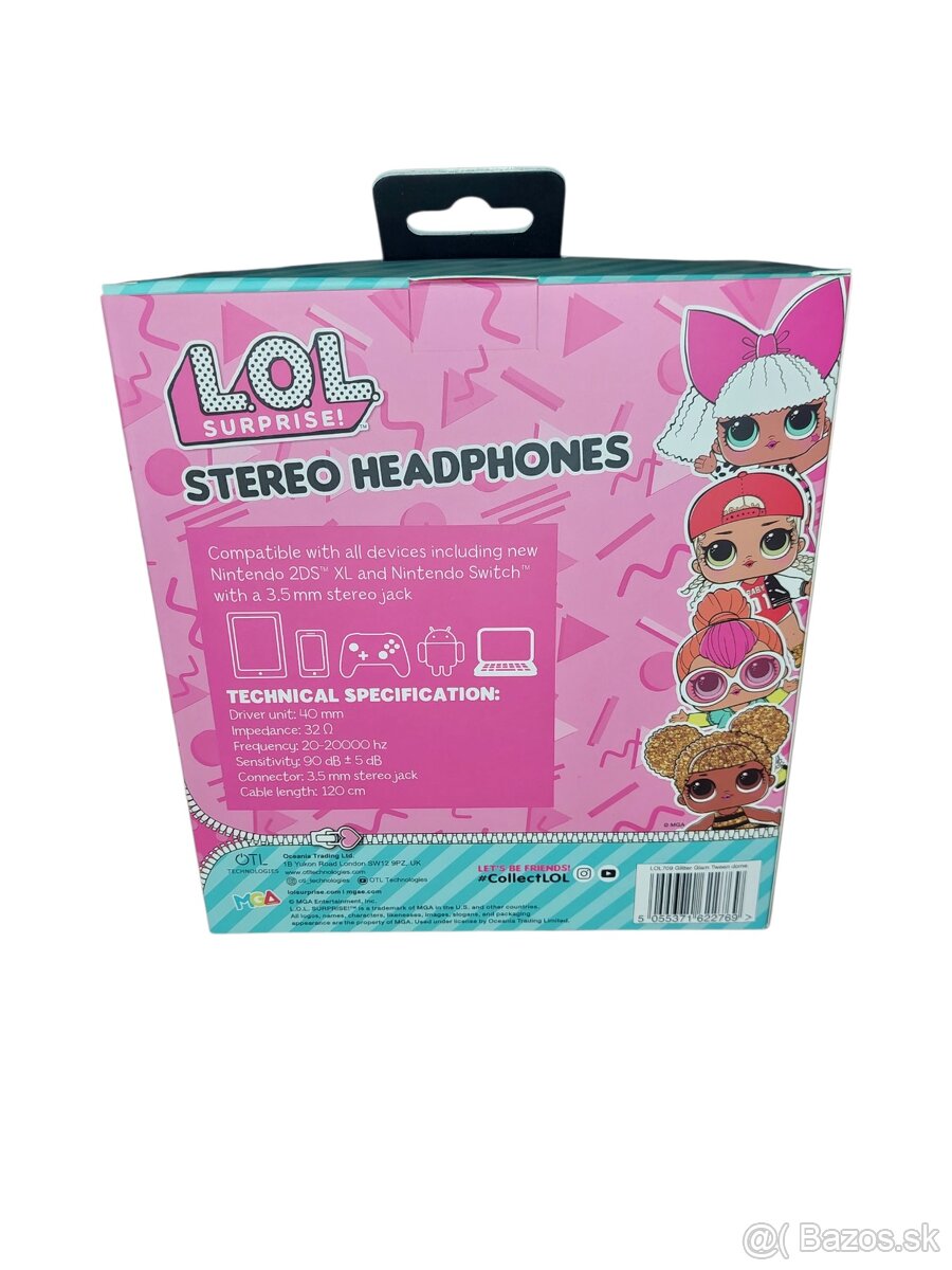 Detské slúchadlá L.O.L. surprise glitter glam - 2