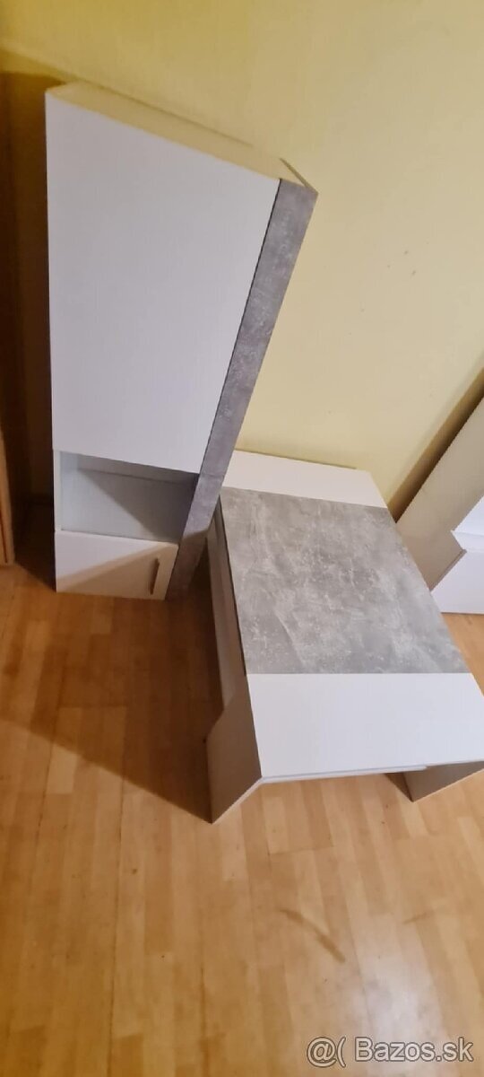 Predám stol a skrinku vzor Beton - 2