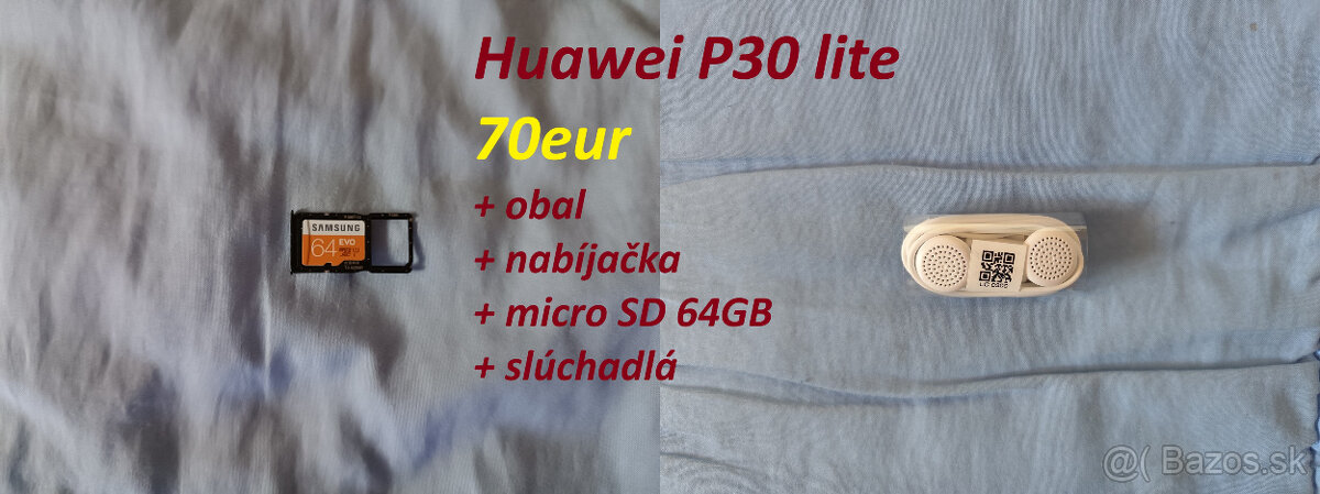Huawei P30 lite, Nabíjačka Energizer, Micro SD karta - 2