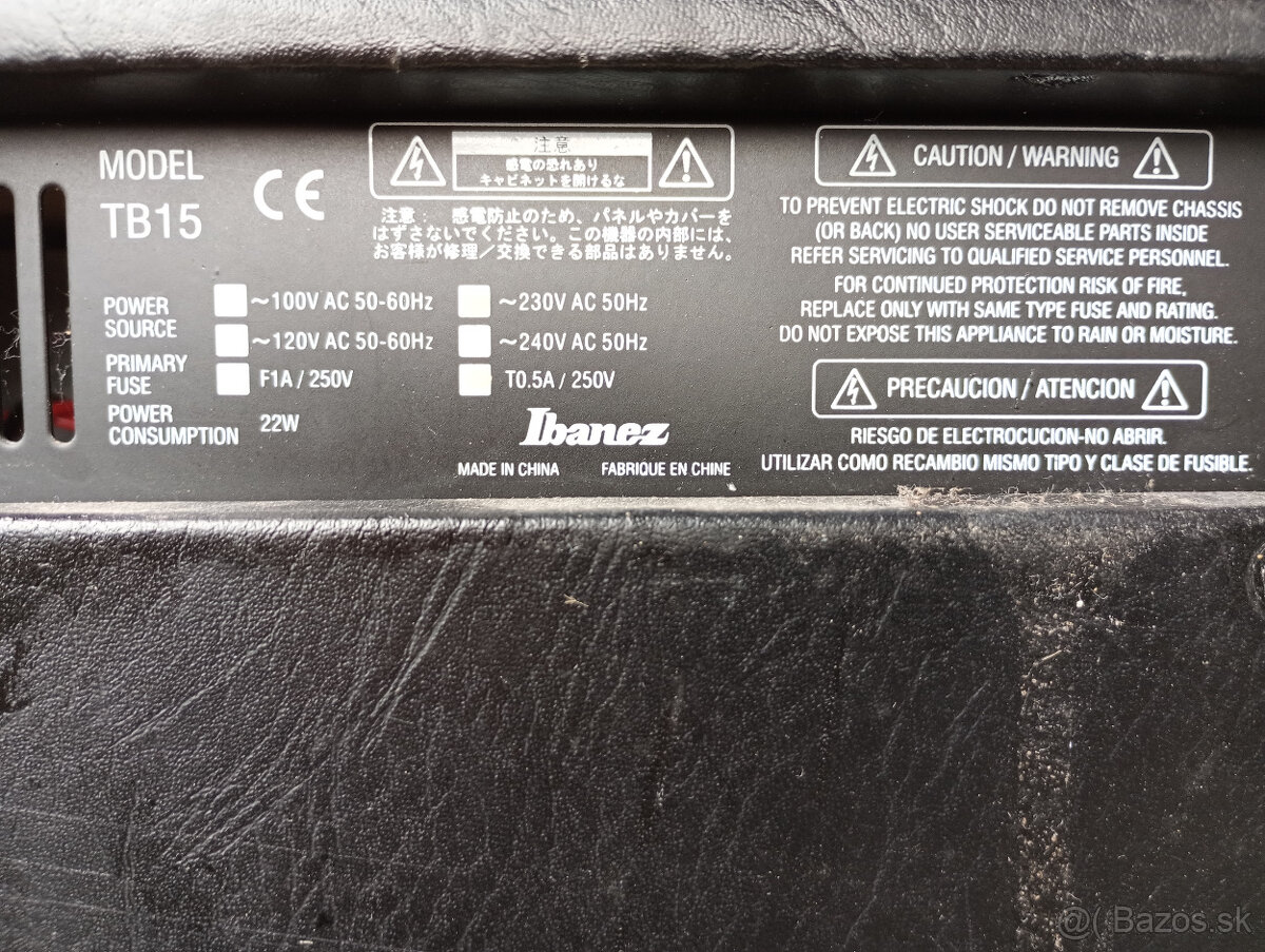 Predám gitarový zosilovač Ibanez TB15 - 2