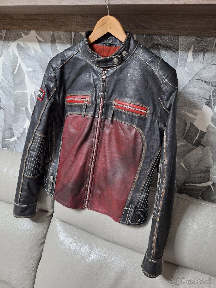 Kožená bunda zn. DIFFERENT veľ. XL - 2