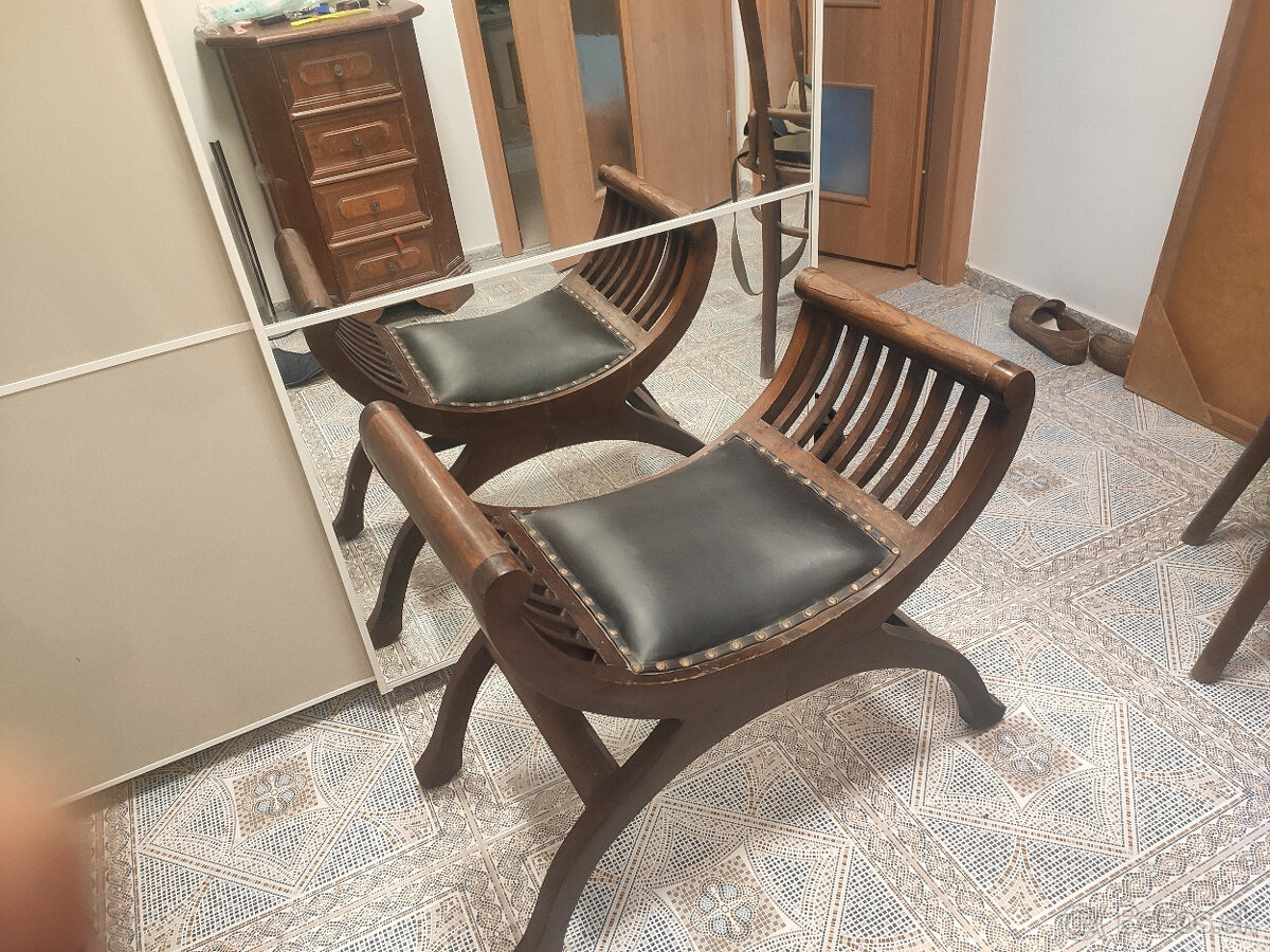 Kartini -teak drevo lavička stolička - 2