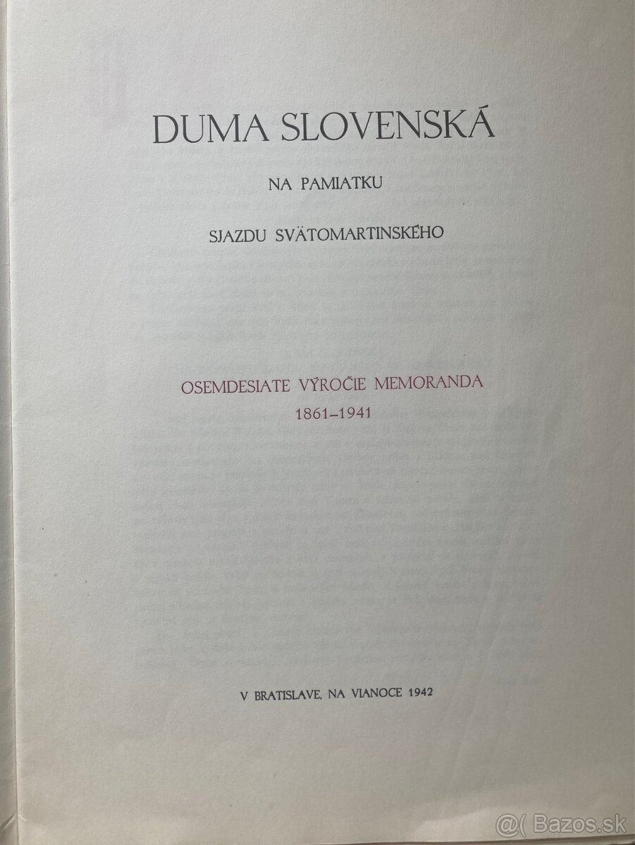 (Martin Benka) Duma slovenská, 1942 - 2