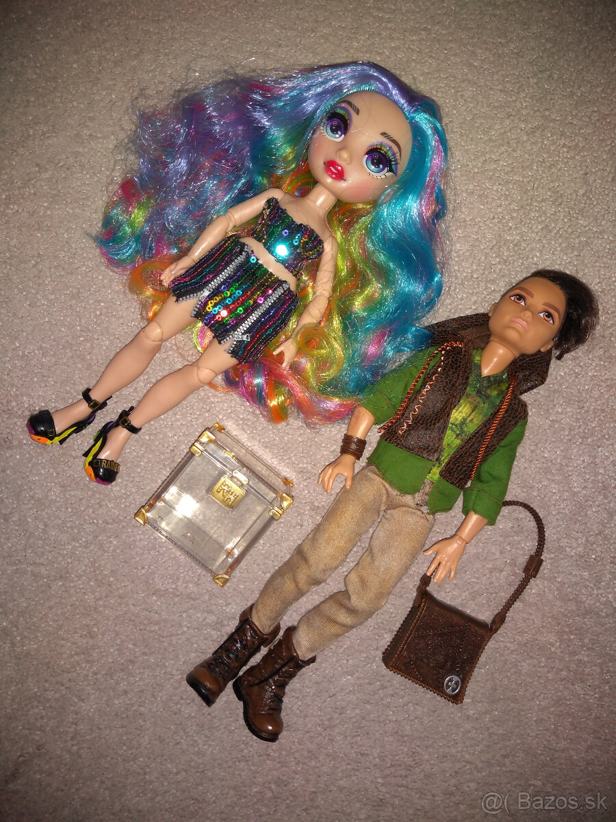 2x bábika barbie Ken a Rainbow high ohybné obe - 2