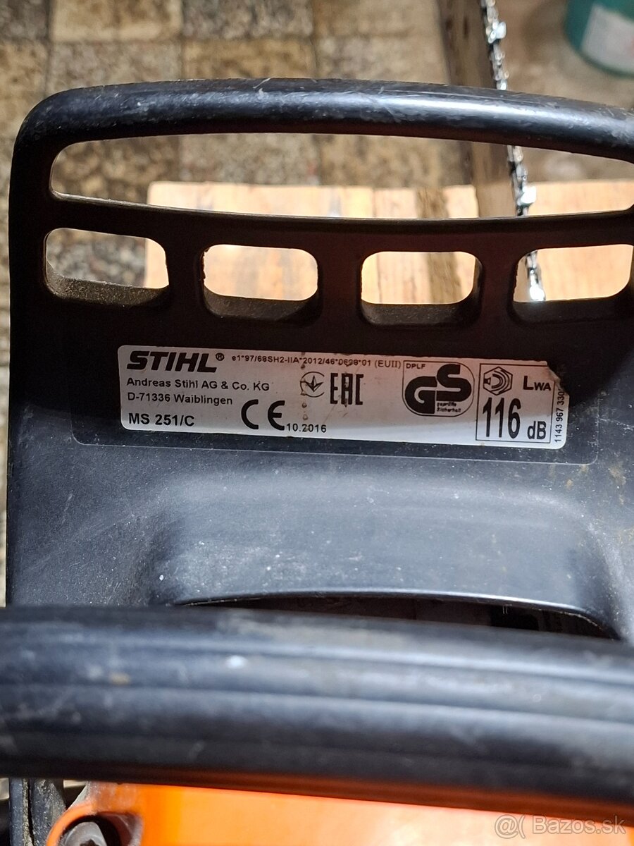 Benzínová, reťazová píla stihl ms251c - 2