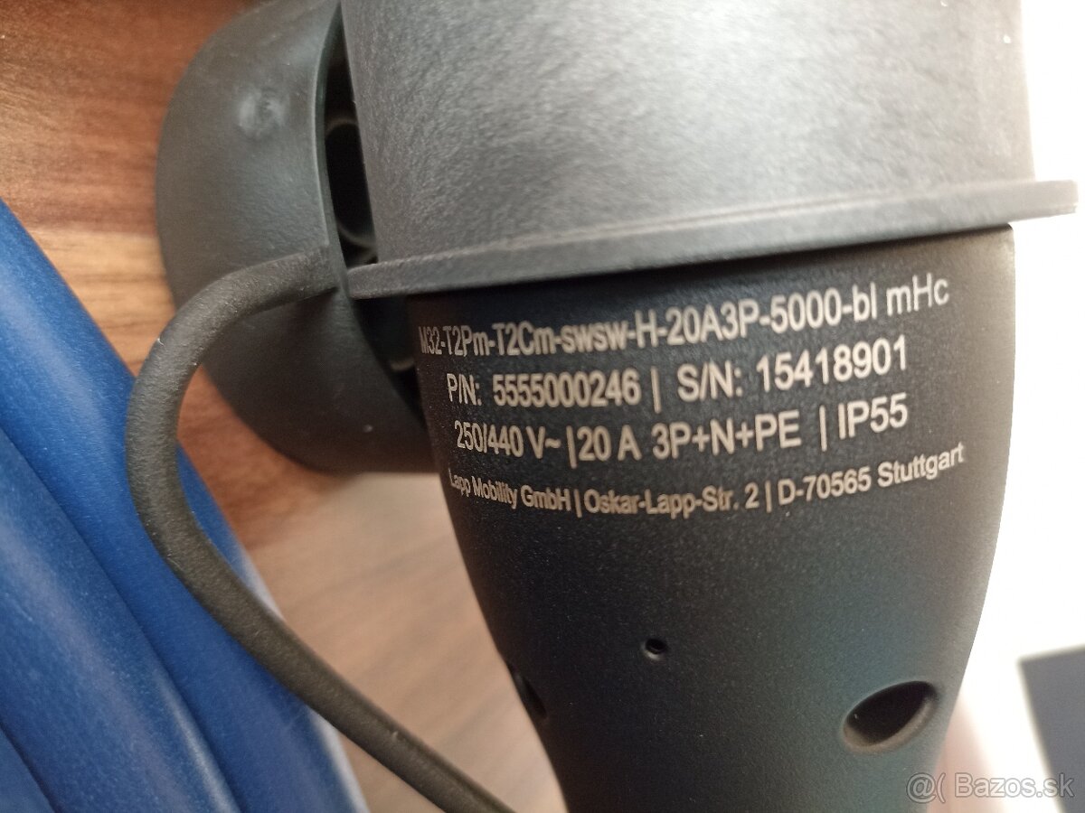 Nabíjecí kabel elektromobilů TYP 2, 3x20A,11kW - 2