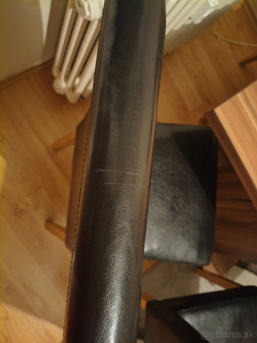 4 ks tmavohnedé stoličky - 2