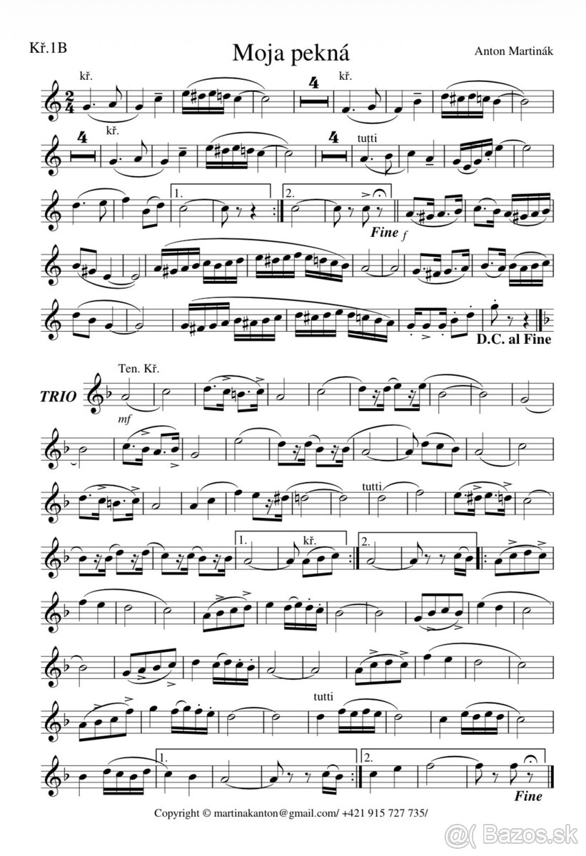 Noty Repertoár Dychová hudba - 2