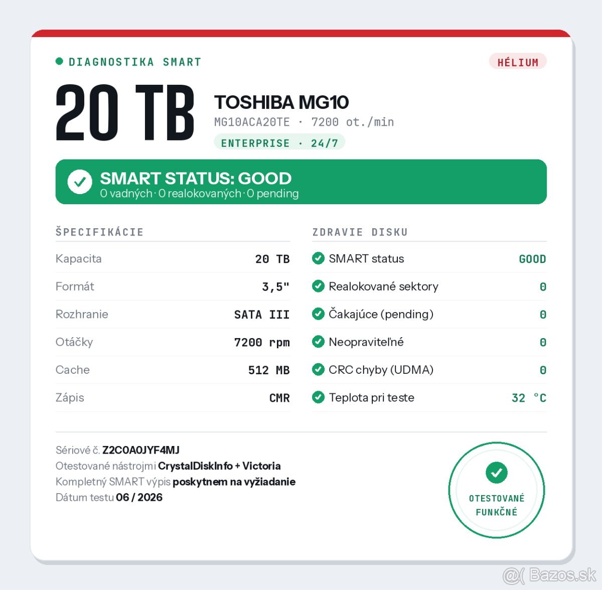 Toshiba MG10 20TB ENTERPRISE – héliový datacenter HDD - 2