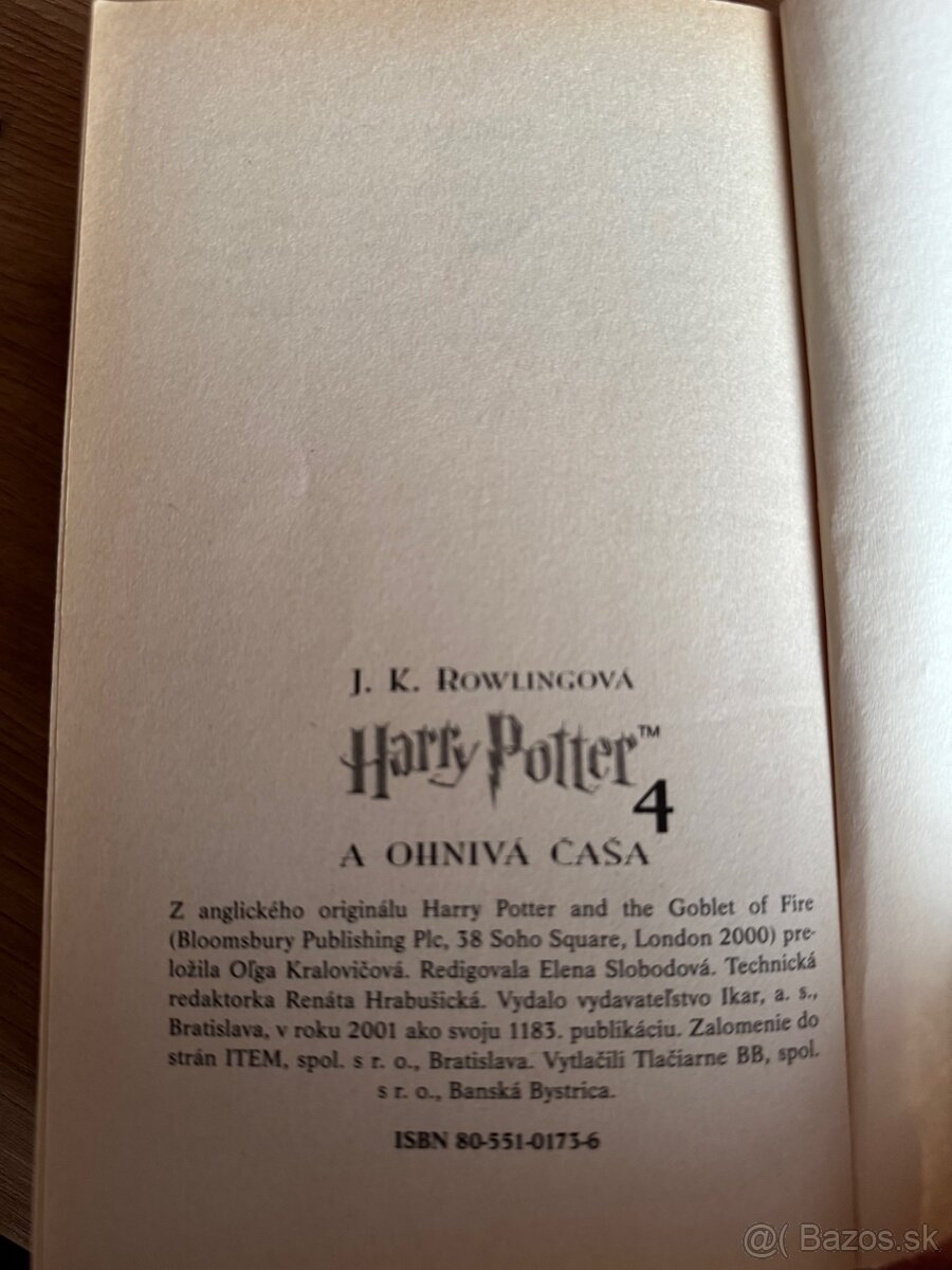 Predám Harry Potter 4 Ohnivá Čaša - 2