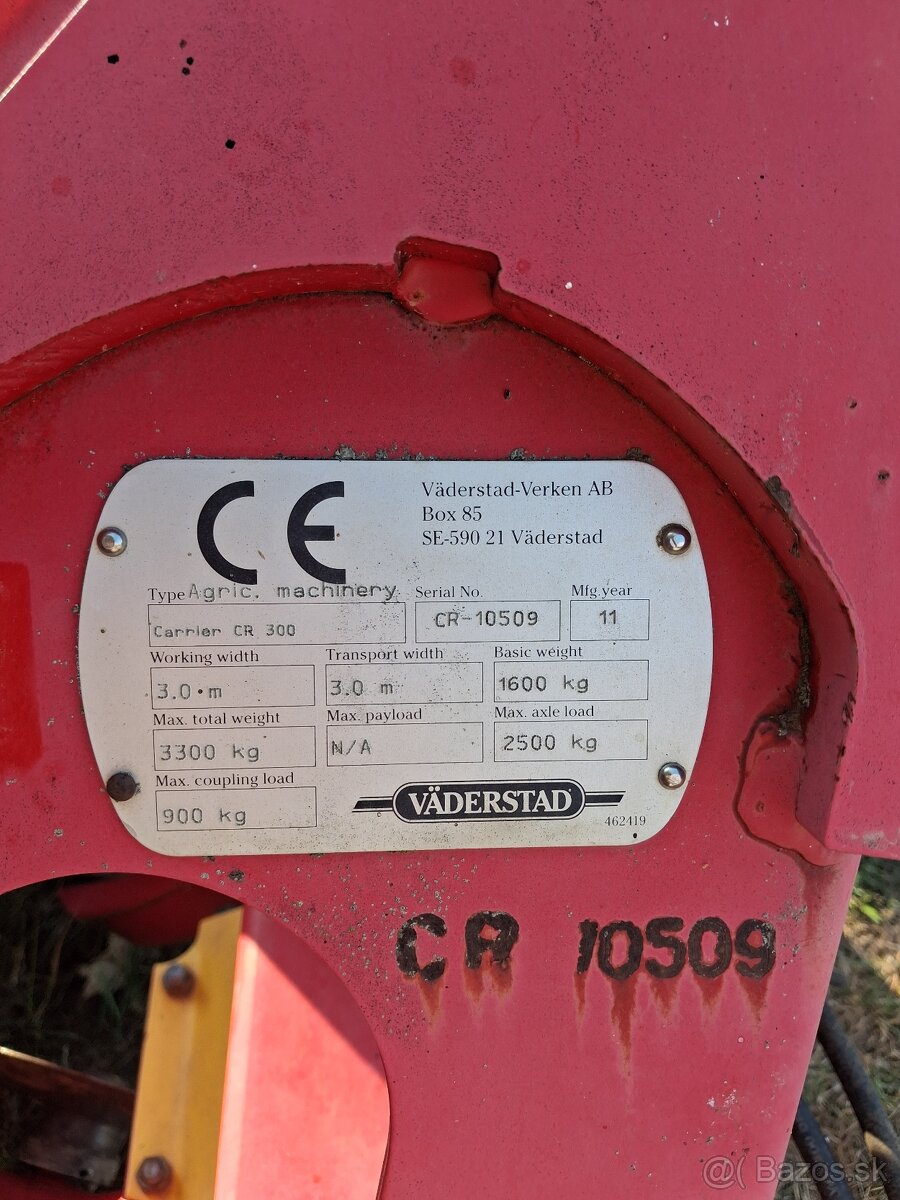 Vaderstad carrier cr300 podmietaci disk - 2