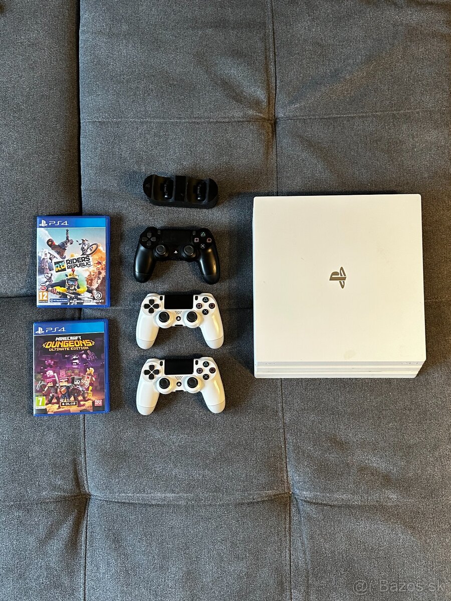 PS4 PRO + 3 DUALSENSE Ovládače + Gratis HRY - 2