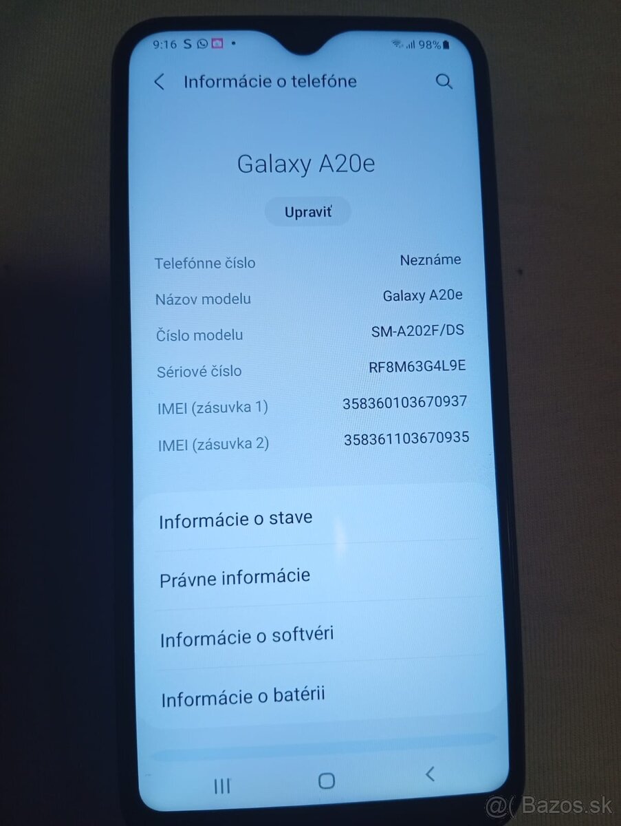 Galaxy a20e - 2