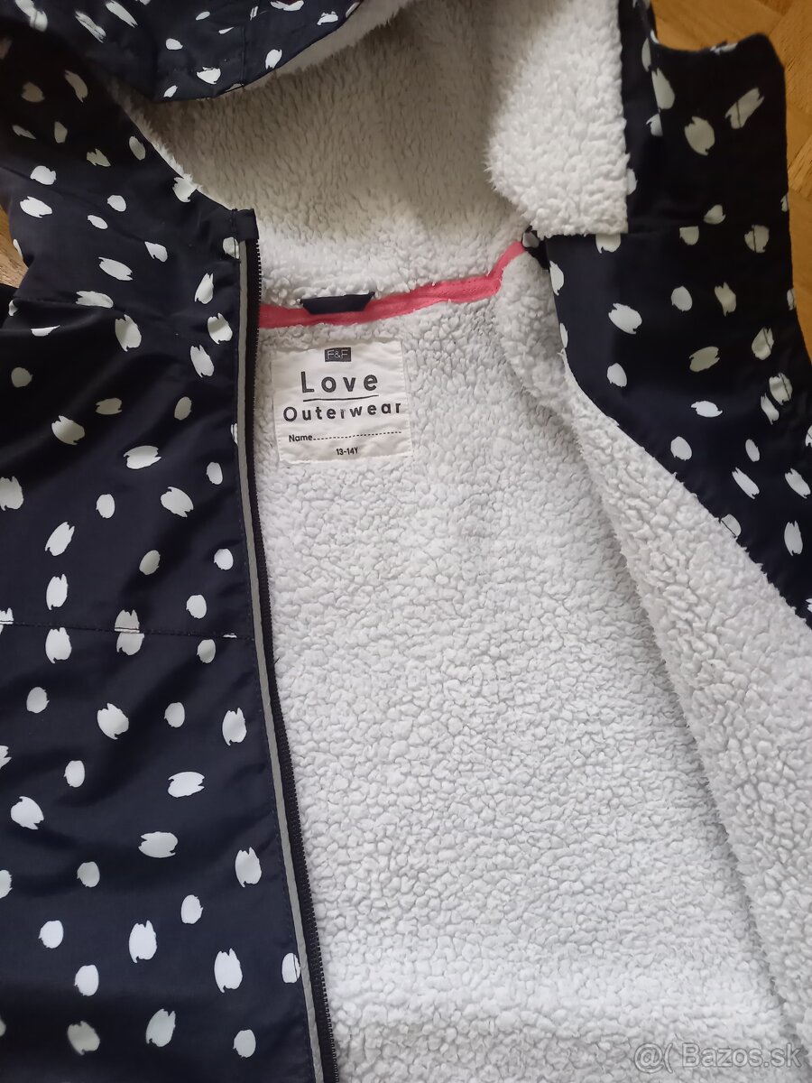 Zateplená prechodná bunda veľkost 164 - 2