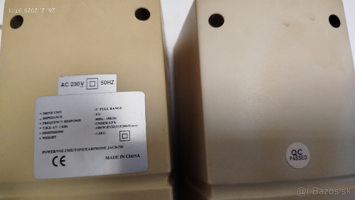 Reproduktory k počítaču 4 OHM 3D - 2