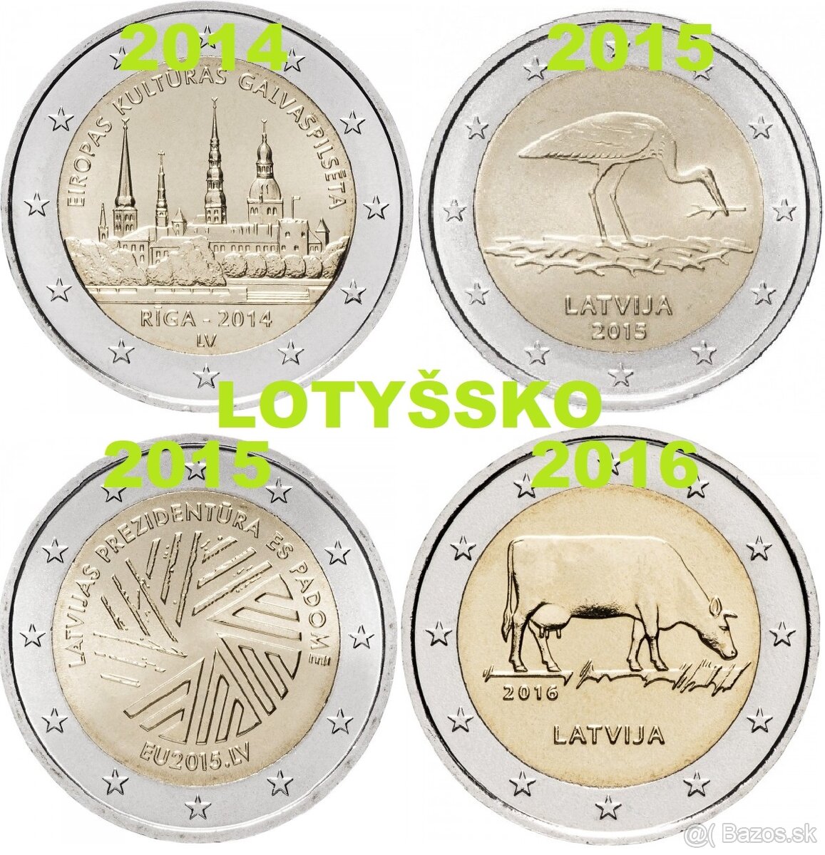 Euromince - pamatne dvojeurove mince z obehu - 2