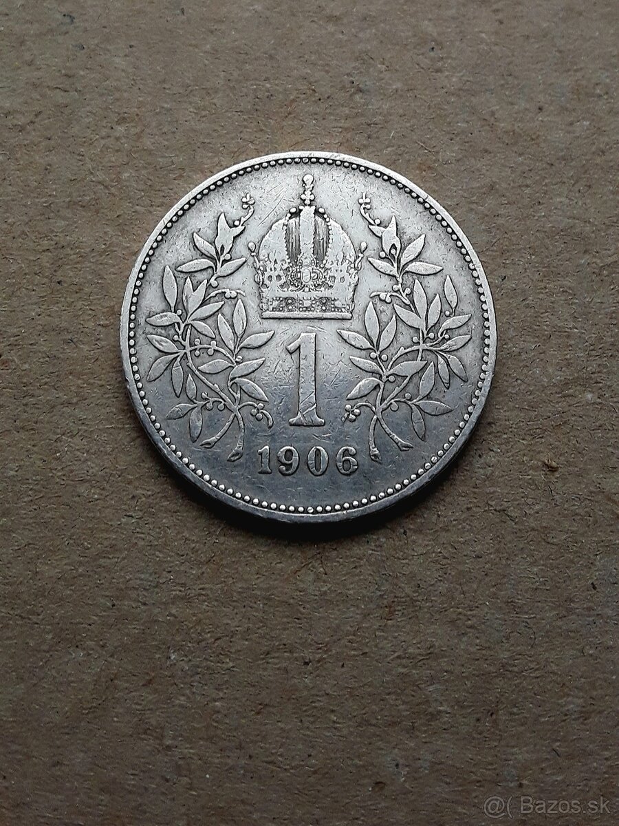 1 koruna 1906 bz, veľmi vzácna - 2