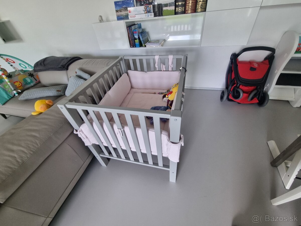 Quax drevená detská ohrádka Marie Lucca 100x80x85 cm - 2