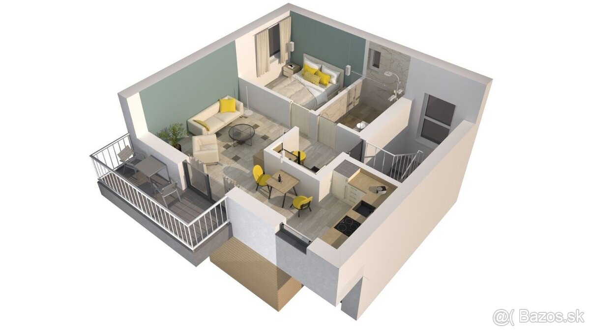 Na predaj nové apartmány v Turčianskych Tepliciach – pešia d - 2