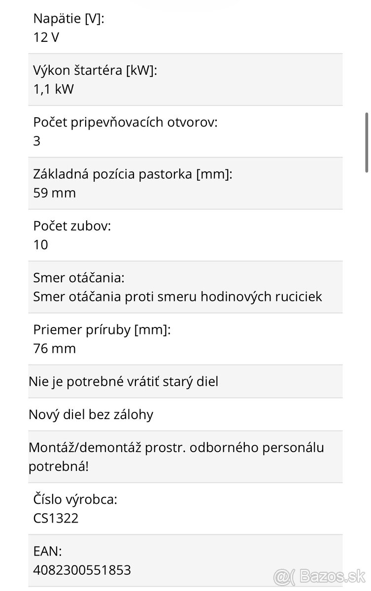 Štartér HELLA 8EA 012 528-101 - 2