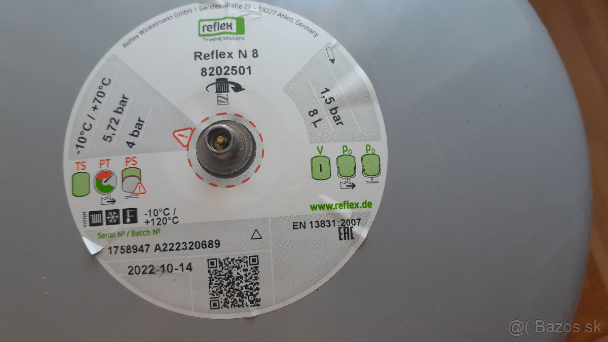 Predám expanznú nádobu Reflex N8 - 2