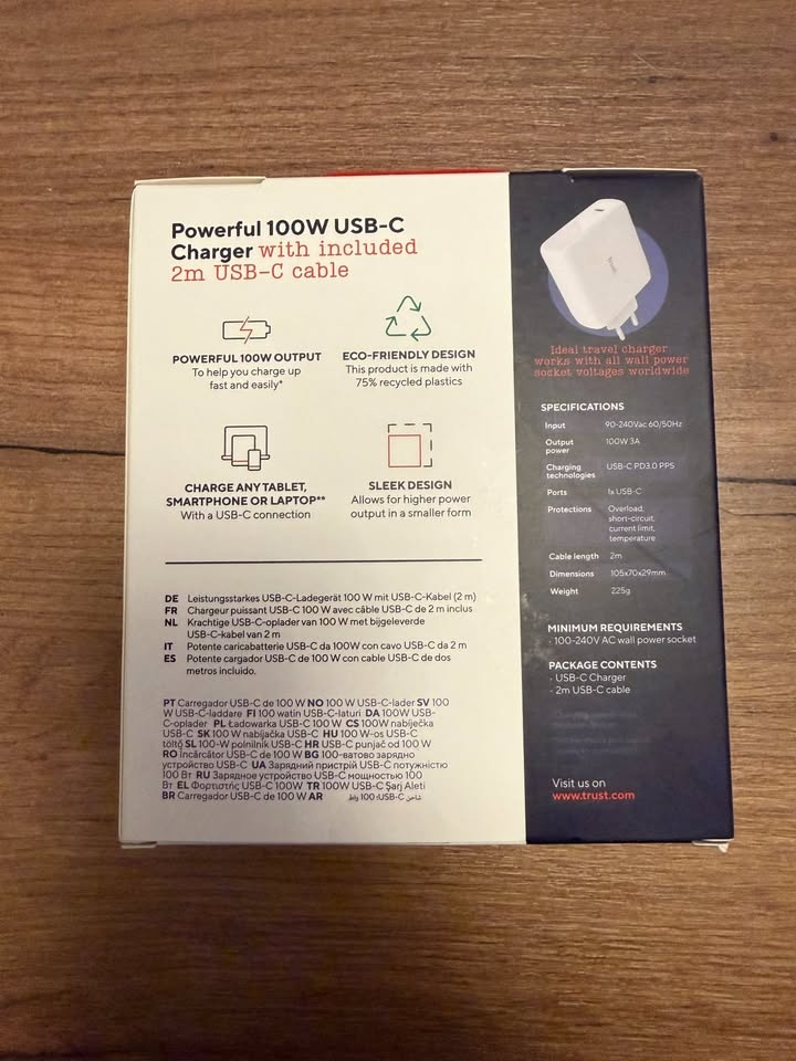 Trust Maxo USB-C nabíjačka 100W + 2 m USB-C kábel - 2