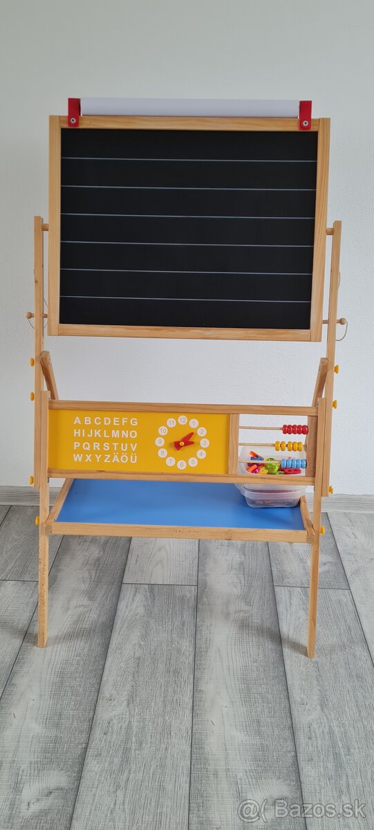 Drevená obojstranná detska tabula - 2