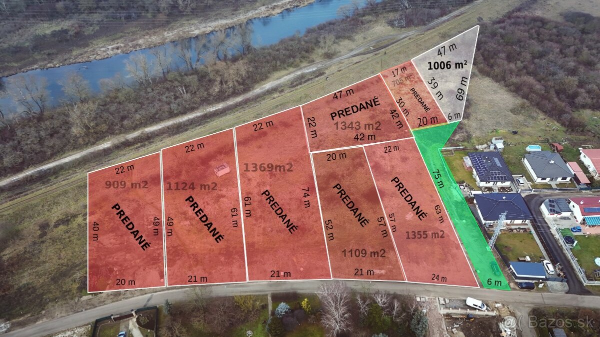 PREDAJ Stavebný pozemok, Zelená Voda, NMnV, 1006 m2 - 2