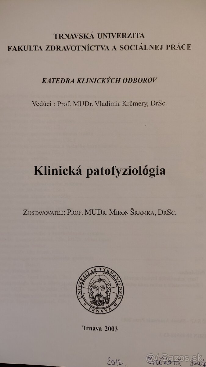 Klinická patofyziologia. - 2