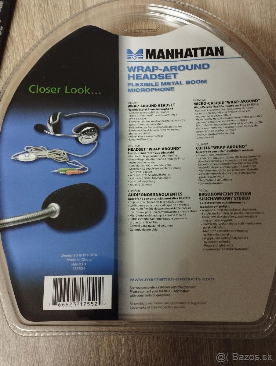 Sluchátka Manhattan – záruka 24M - 2