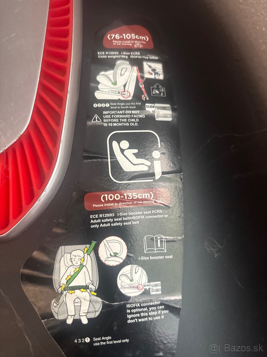 Predám detská autosedačka polohovatelna ISOFIX - 2