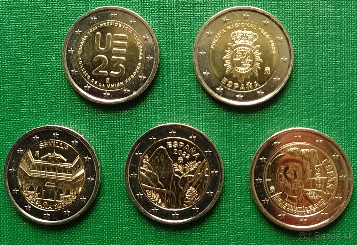 pamatne 2€ euromince v UNC stave rozne staty - 2