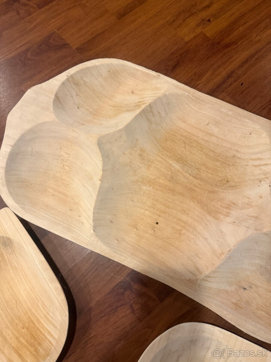 Veľká drevená misa a misky - 2