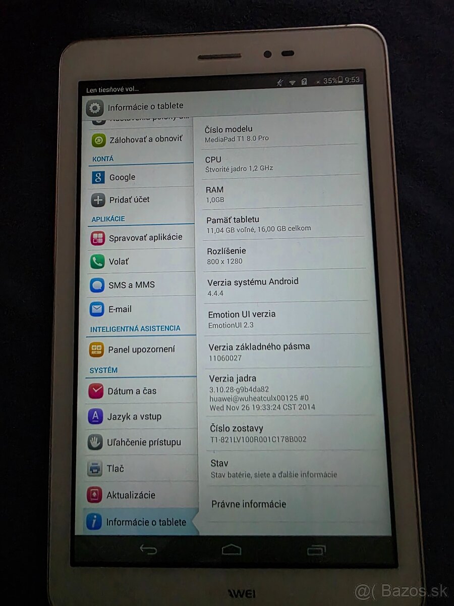 Predám starší tablet huawei - 2