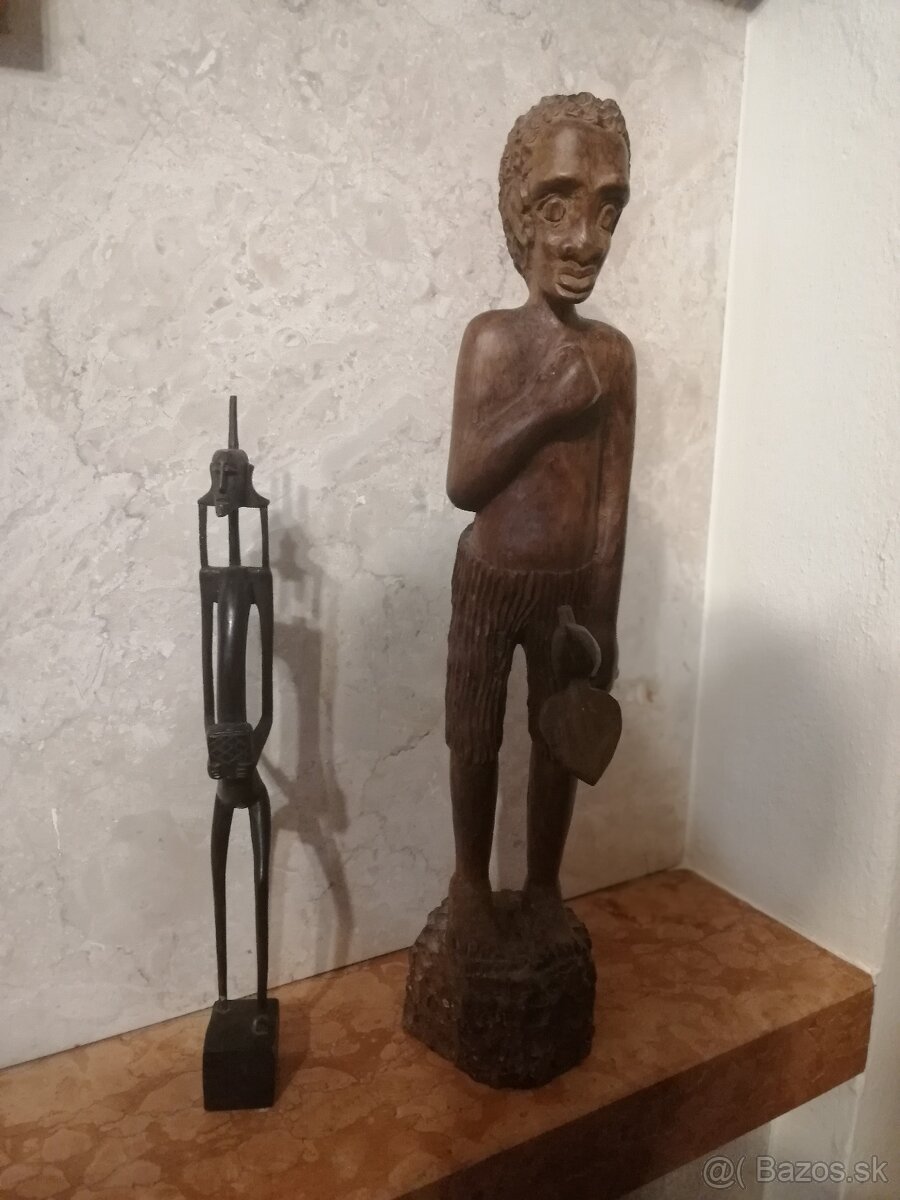 Drevené exotické sošky Afrika, Ázia. - 2