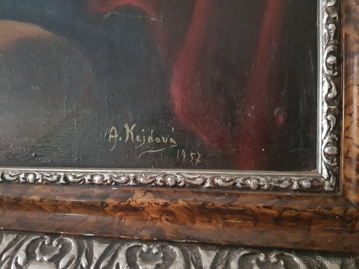 Predám olejomaľbu na plátne - maky - 2