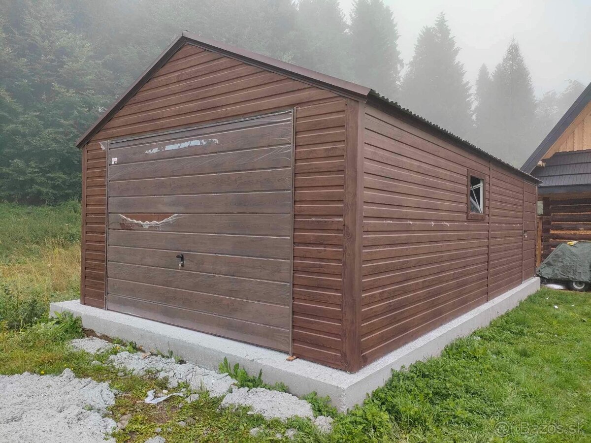 Plechová garáž 4x5m - 2